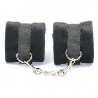 Hand Cuffs Plush Handcuffs Black